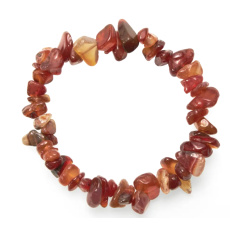 Carnelian bracelet elastic chopped natural stone 19 cm, teach us here and now