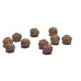 Rudraksha natural bead 9 mm, 10 pieces