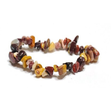 Mokait bracelet elastic chopped natural stone 19 cm, motivational stone