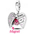Sterling silver 925 Pawprints on my heart, heart pendant on pet bracelet