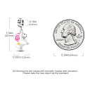 Sterling Silver 925 Luminous - Zodiac Sign Aries, Bracelet Pendant