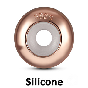 Charm Sterling silver 925 Stopper stopper pink, bead on bracelet Charm Sterling silver 925 Stopper stopper pink, bead on bracelet