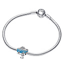 Charm Sterling silver 925 Cruise ship mooring bead on travel bracelet