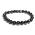 Obsidian gold bracelet elastic natural stone, ball 8 mm / 16-17 cm, rescue stone