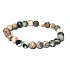 Jasper Zebra bracelet elastic natural stone, ball 8 mm / 16-17 cm, stone of positive energy