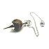 Tiger eye pendulum natural stone for dowsing, divination round bead 2 cm x 4 cm, stone of the sun and earth, brings luck and wealth