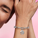Charm Sterling Silver 925 Spiral - Mini Medallion, Pendant Bracelet Symbol
