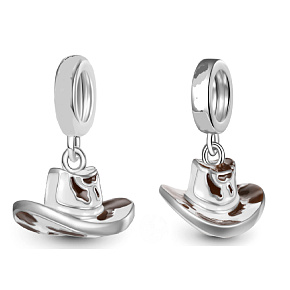Charm Sterling silver 925 Cowboy hat, bracelet pendant interests Charm Sterling silver 925 Cowboy hat, bracelet pendant interests