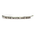 Stainless steel bracelet silver with engraving To the Moon and back, open cuff, 4 mm