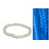 Jade Luminois Light Phosphorescent, blue glow in the dark, bracelet elastic natural stone, bead 6 mm / 16 - 17 cm
