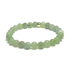 Tourmaline Verdelite green bracelet elastic natural stone, ball 6 mm / 16 - 17 cm, guardian of good mood