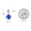 Sterling silver 925 Universe dark blue galaxy, star, 2in1 travel bracelet pendant
