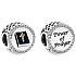 Charm Sterling silver 925 Religious charms power of prayer, bead for bracelet