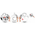 Charm Sterling silver 925 Disney Minnie Mouse & Mickey Mouse Padlock - eternal love, bracelet bead, love