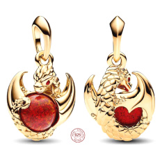 Charm Sterling silver 925 Game of Thrones Dragon, bracelet pendant, movie