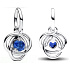 Charm Sterling silver 925 Blue circle of eternity shining, pendant on bracelet symbol