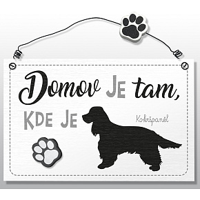 Nekupto Pets wooden sign Cocker Spaniel 155 x 98 x 5 mm
