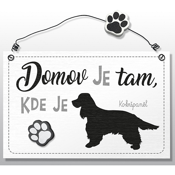 Nekupto Pets wooden sign Cocker Spaniel 155 x 98 x 5 mm