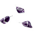 Amethyst zebra Zambia Trommel pendant natural stone M, approx. 2,5 cm, stone of kings and bishops
