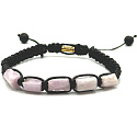 Amethyst bracelet natural stone, hand knitted, adjustable size, stone of kings and bishops