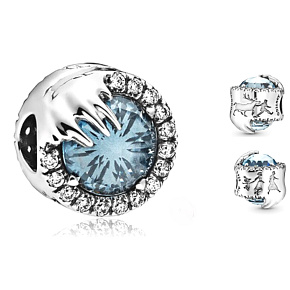 Charm Sterling silver 925 Disney Ice Kingdom, Frozen winter crystal, bead for bracelet