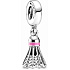 Sterling silver 925 I love badminton - Badminton ball, bracelet pendant sport