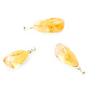 Citrine Tumbler Pendant natural stone S, AA quality, stone of abundance, success