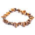 Tiger eye bracelet elastic chopped natural stone 16 cm, for children, stone of sun and earth, brings luck and wealth