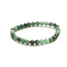 Emerald stone bracelet elastic natural stone, ball 7,3 - 7,8 mm / 16 - 17cm, Emerald A+++, true-love-happiness-prosperity-creativity