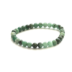 Emerald stone bracelet elastic natural stone, ball 7,3 - 7,8 mm / 16 - 17cm, Emerald A+++, true-love-happiness-prosperity-creativity