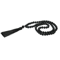 Onyx náhrdelník 80 + 1 kuliček matný meditační šperk, přírodní kámen, vázaný střapec, korálek 8 mm Onyx náhrdelník 80 + 1 kuliček matný meditační šperk, přírodní kámen, vázaný střapec, korálek 8 mm
