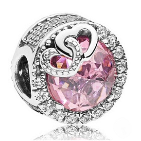 Sterling Silver 925 Shining Heart Bead Bracelet Love