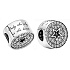 Charm Sterling silver 925 Congratulations with star, stopper, clip bead on anniversary bracelet