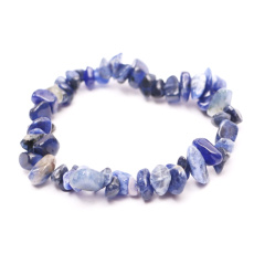 Sodalite bracelet elastic chopped natural stone 16 cm, for children, stone communication