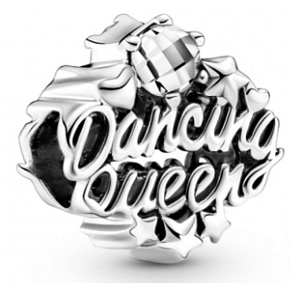 Charm Sterling silver 925 Queen of the ball, bead on bracelet symbol Charm Sterling silver 925 Queen of the ball, bead on bracelet symbol