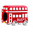 Sterling silver 925 London, red bus, travel bracelet bead