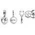 Sterling silver 925 Harry Potter - Rhinestone + cubic zirconia, 2in1 pendant for bracelet