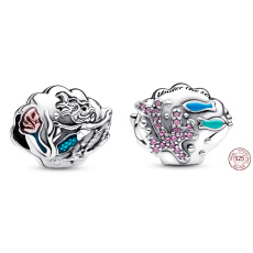 Sterling silver 925 Disney Little Mermaid Ariel, shell, bead for bracelet