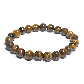 Tiger eye bracelet elastic natural stone, ball 8 mm / 16-17 cm, stone of the sun and earth, brings luck and wealth Tiger eye bracelet elastic natural stone, ball 8 mm / 16-17 cm, stone of the sun and earth, brings luck and wealth