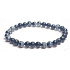 Obsidian flake bracelet elastic natural stone, ball 6 mm / 16-17 cm, rescue stone