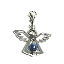 Guardian angel pendant with blue pearl 29 x 37 mm 1 piece