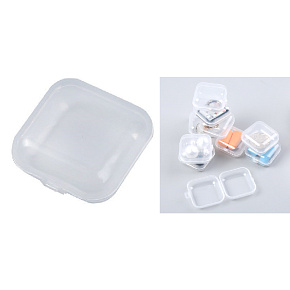 Plastic box clear mini 3,5 x 3,5 x 1,8 cm 1 piece