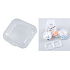 Plastic box clear mini 3,5 x 3,5 x 1,8 cm 1 piece