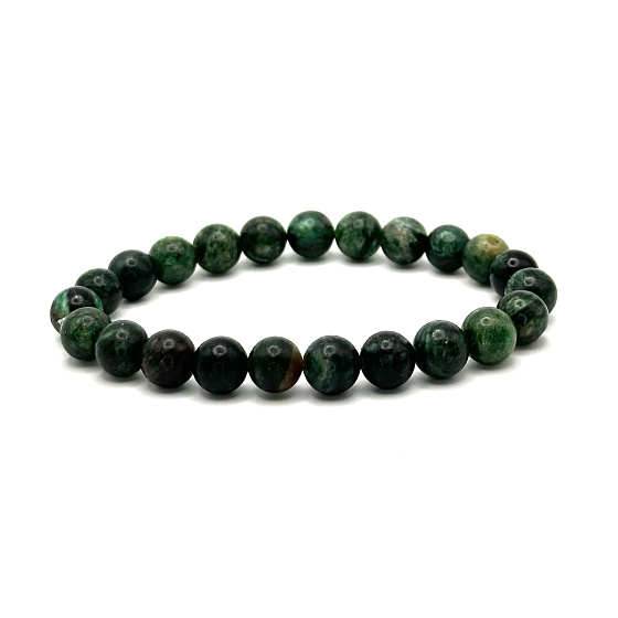 Smaragd African bracelet elastic natural stone, ball 8 mm / 16 - 17 cm, royal stone