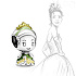 Charm Sterling silver 925 Princess Tiana and frog, bead on bracelet film
