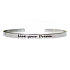 Stainless steel bracelet open cuff, engraving, 4mm width.color 3