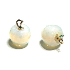 Opalite Apple of Knowledge pendant, synthetic stone 2,7 x 15 mm, stone of wishes and hope