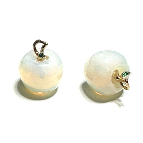 Opalite Apple of Knowledge pendant, synthetic stone 2,7 x 15 mm, stone of wishes and hope Opalite Apple of Knowledge pendant, synthetic stone 2,7 x 15 mm, stone of wishes and hope