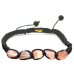 Sunstone bracelet natural stone, hand knitted, adjustable size, hides the power of the sun and fire