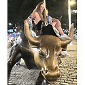 Charm Sterling Silver 925 Taurus, Charging Bull - Wall Street in the Financial District of New York City, travel bracelet pendant